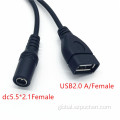 Dc Extension Cable DC Female to usb to 5521 Male Cable Manufactory